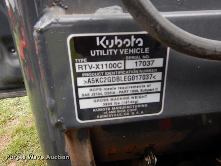 image for item EK9713 2014 Kubota RTV-1100C utility vehicle