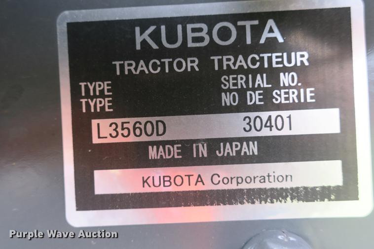 image for item EK9715 2014 Kubota L3560 MFWD tractor