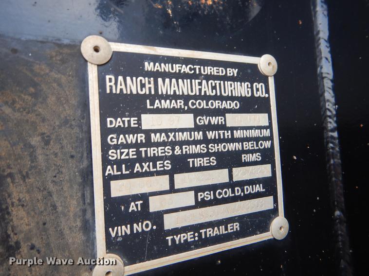 image for item EK9595 1997 Ranch end dump trailer