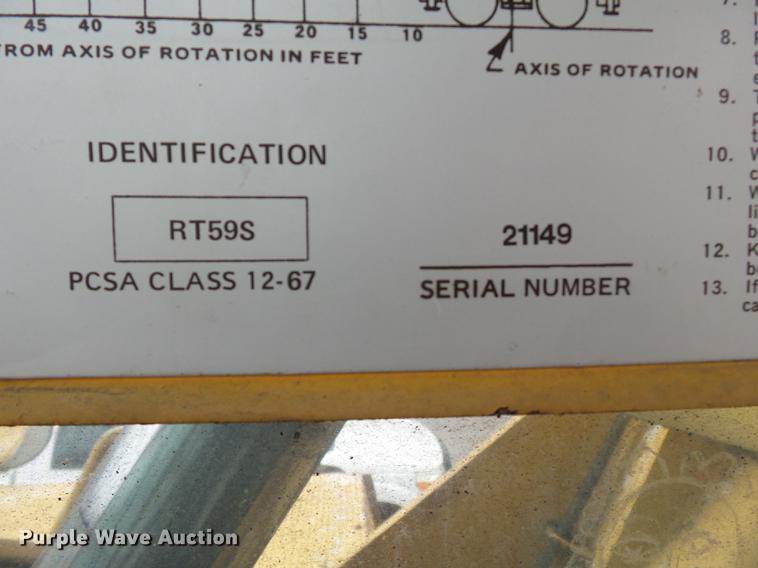 image for item DB7077 1972 Grove RT59S crane