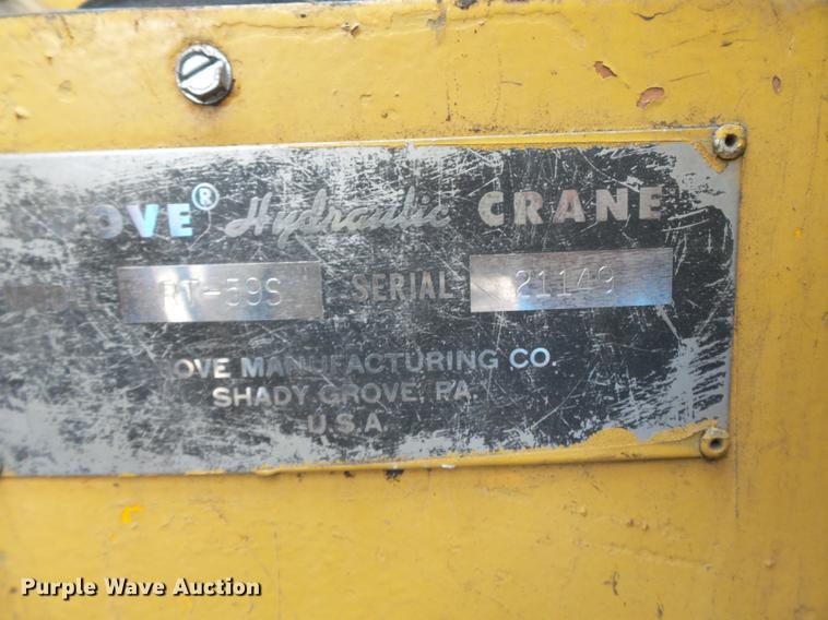 image for item DB7077 1972 Grove RT59S crane
