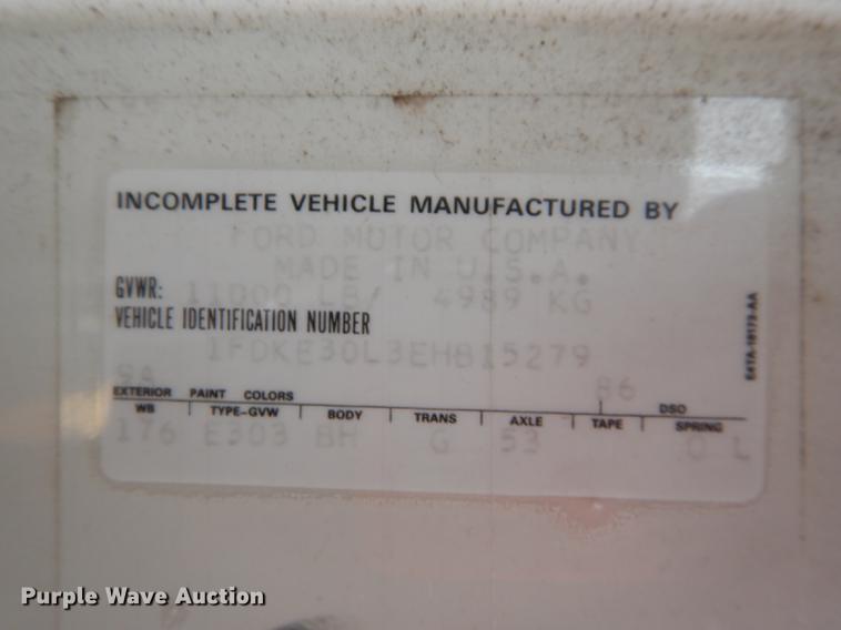 image for item DB8343 1984 Ford Econoline E350 RV