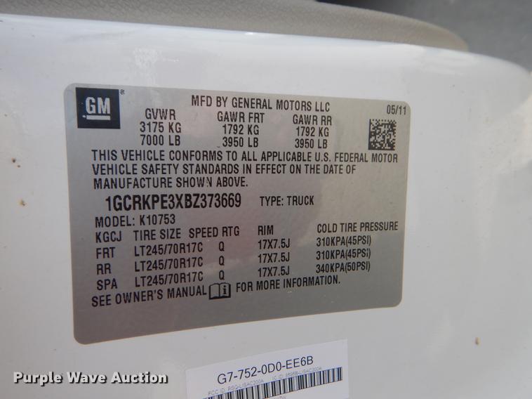 image for item DB8360 2011 Chevrolet Silverado 1500 Ext. Cab pickup truck