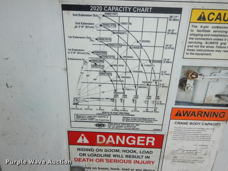 image for item DB8365 2007 Ford F550 Super Duty XL utility truck with crane