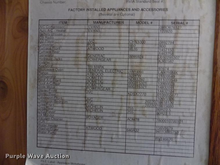 image for item DB9230 2002 National M390 RV