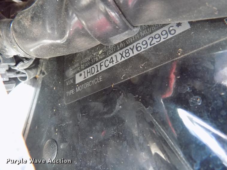 image for item DB9232 2008 Harley Davidson FLHTCU Ultra Classic motorcycle