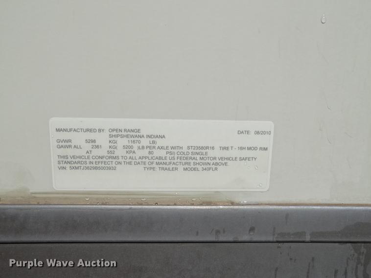 image for item DB9234 2011 Open Range 340FLR camper