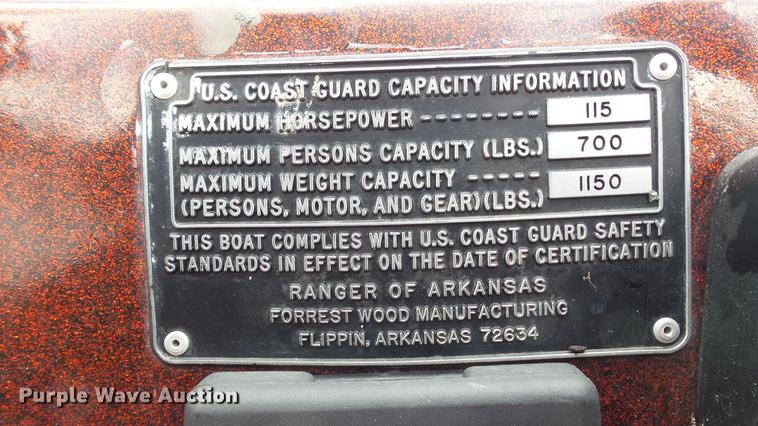 image for item DD7268 1979 Ranger 7750 boat