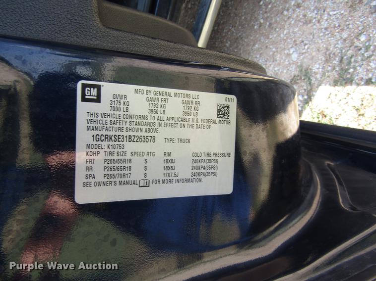 image for item DD8907 2011 Chevrolet Silverado 1500 Ext. Cab pickup truck