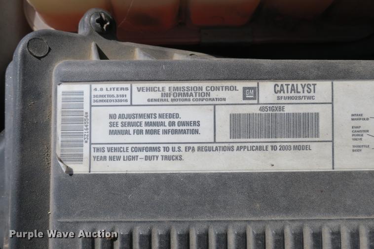 image for item DE3780 2003 GMC Sierra 1500 pickup truck