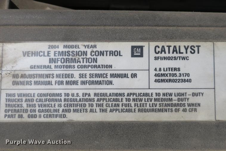 image for item DE3782 2004 Chevrolet Silverado 1500 pickup truck