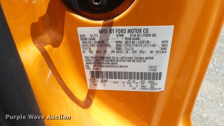 image for item DE7206 2013 Ford F250 Super Duty SuperCab pickup truck