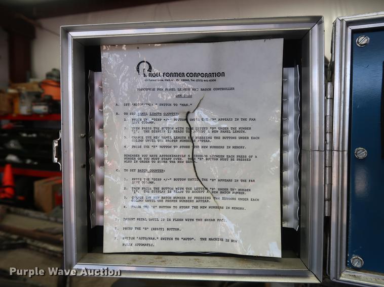 image for item DF2309 Roll Former Corporation VS-150 standing seam sheet metal roller