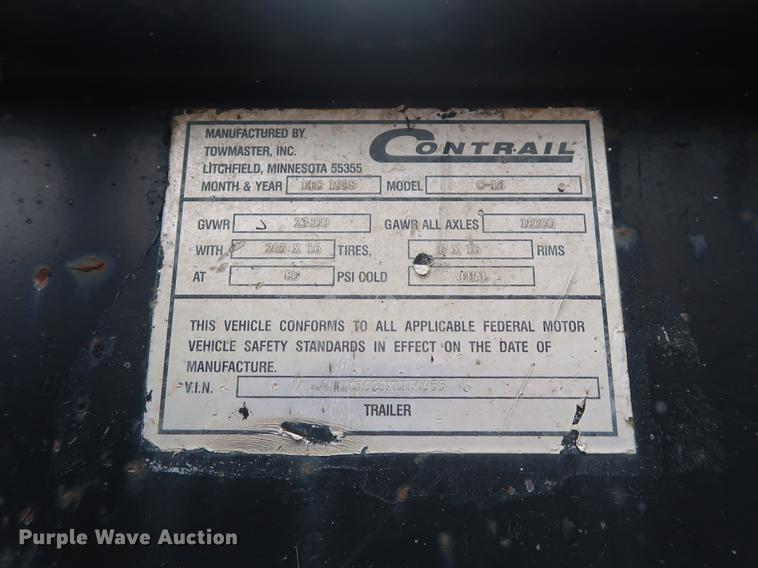 image for item DF2320 1999 Towmaster Contrail equipment trailer