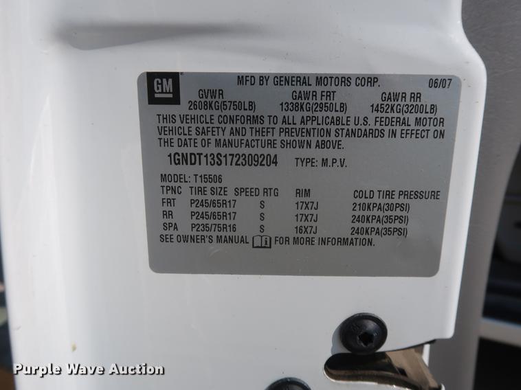 image for item DF2337 2007 Chevrolet TrailBlazer SUV