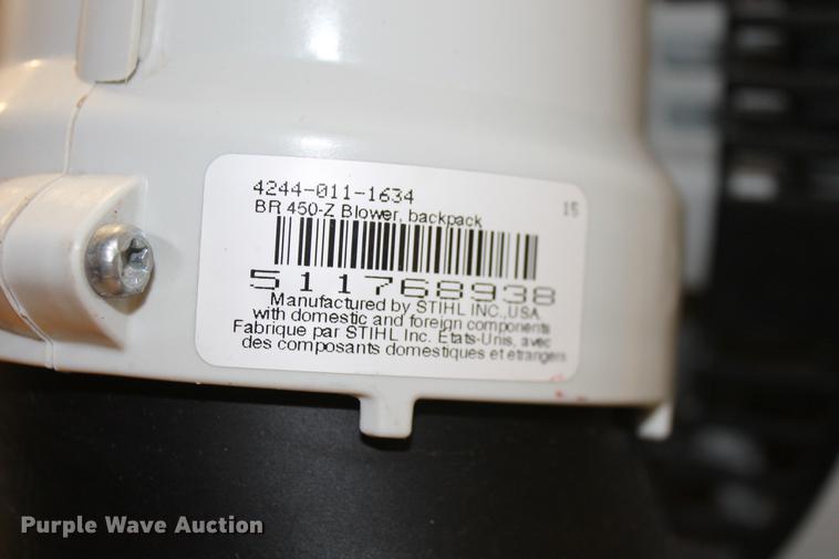 image for item DZ9884 Stihl BR450 blower