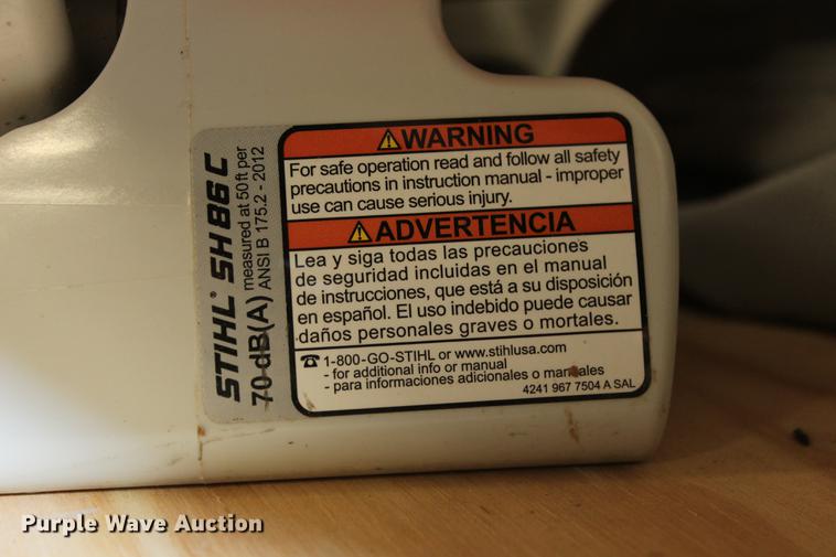 image for item DZ9885 Stihl SH86C blower