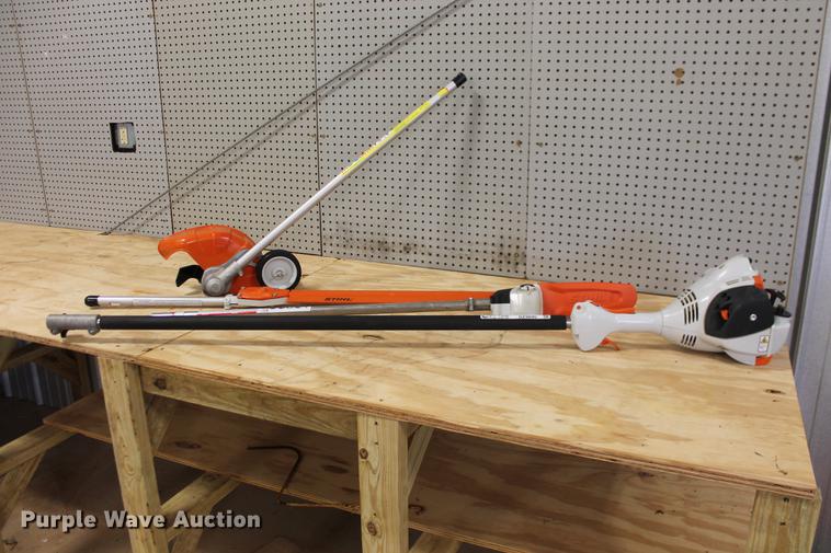 image for item DZ9890 Stihl HT86C pole saw with hedge clipper and edge trimmer attachments