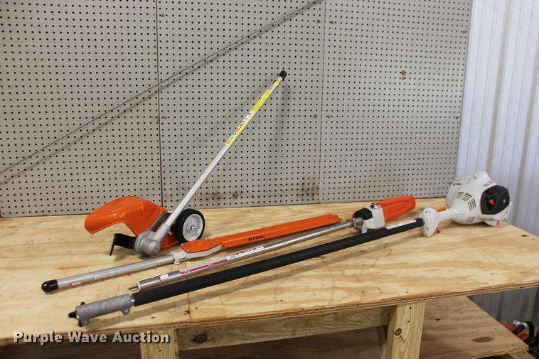 image for item DZ9890 Stihl HT86C pole saw with hedge clipper and edge trimmer attachments