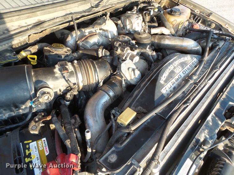 image for item EI9637 2008 Ford F350 Super Duty SuperCab bale bed pickup truck