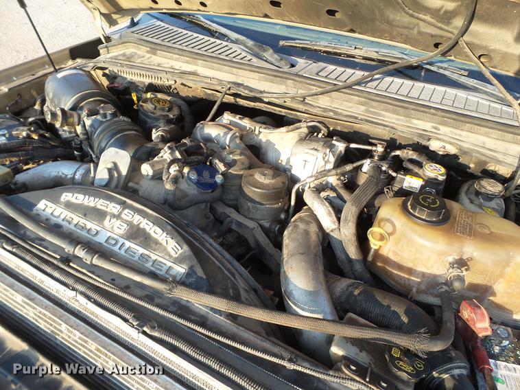 image for item EI9637 2008 Ford F350 Super Duty SuperCab bale bed pickup truck