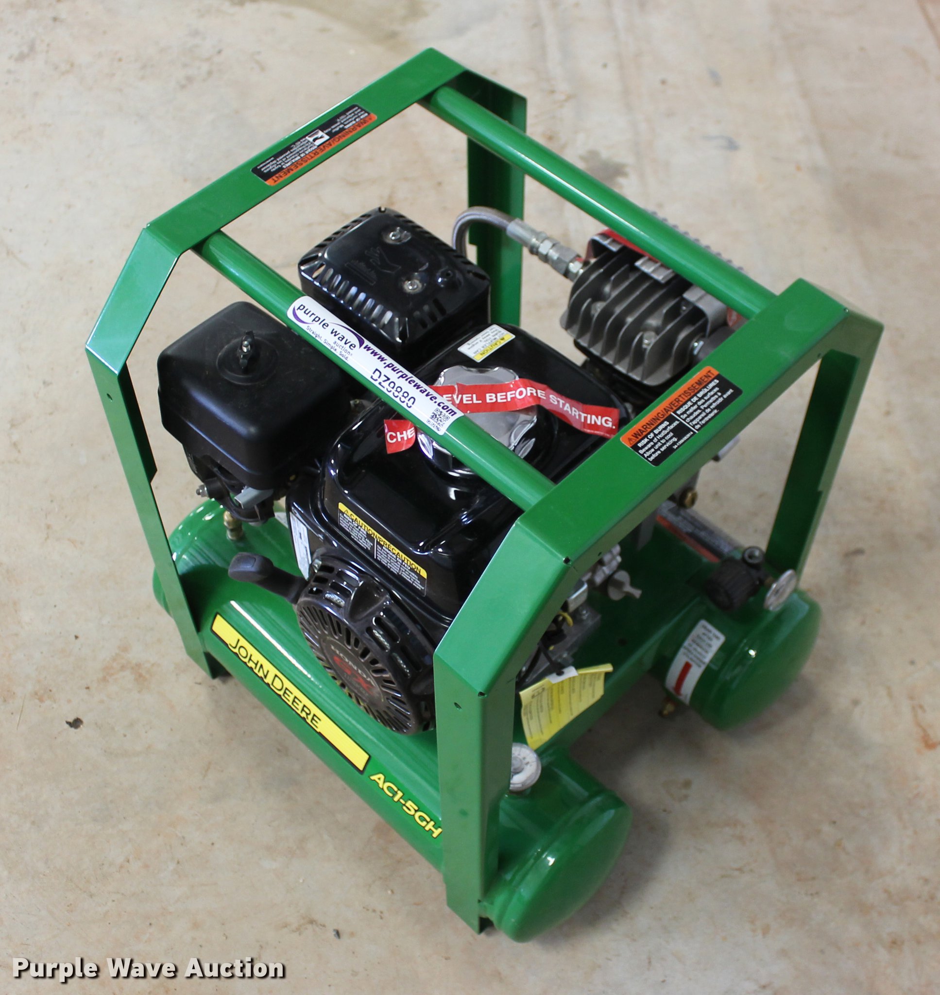 John Deere AC15GH air compressor in Bray, OK Item DZ9880 sold