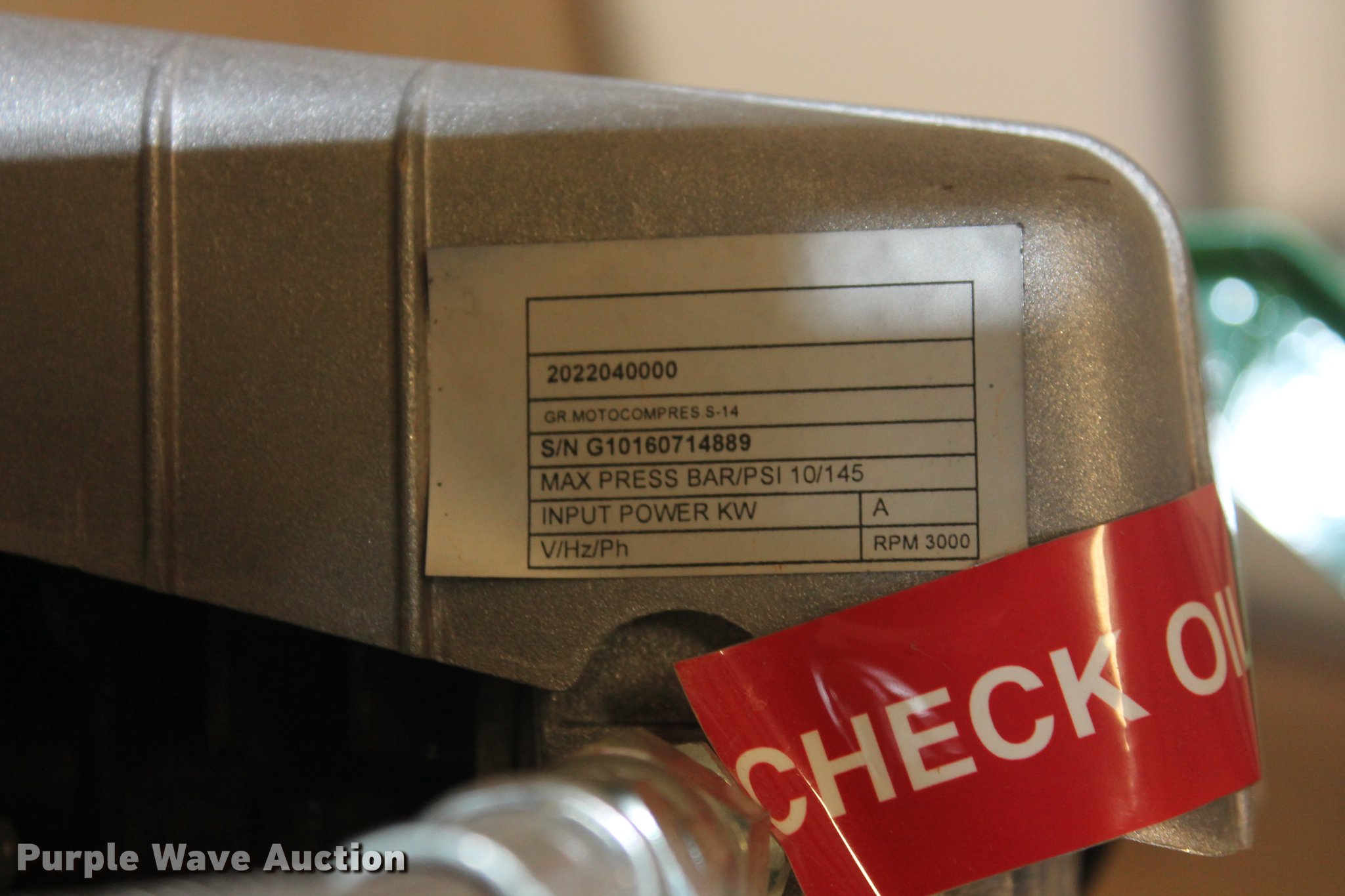 John Deere AC15GH air compressor in Bray, OK Item DZ9880 sold