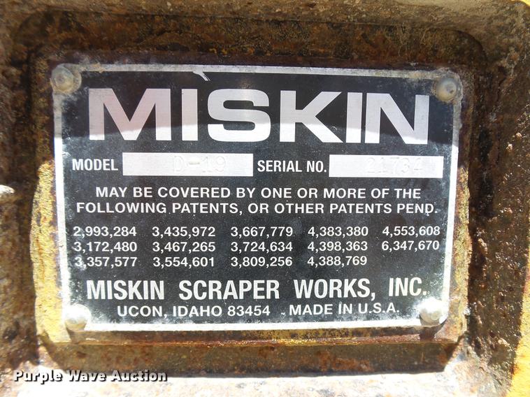 image for item DA3584 2005 Miskin D19 scraper