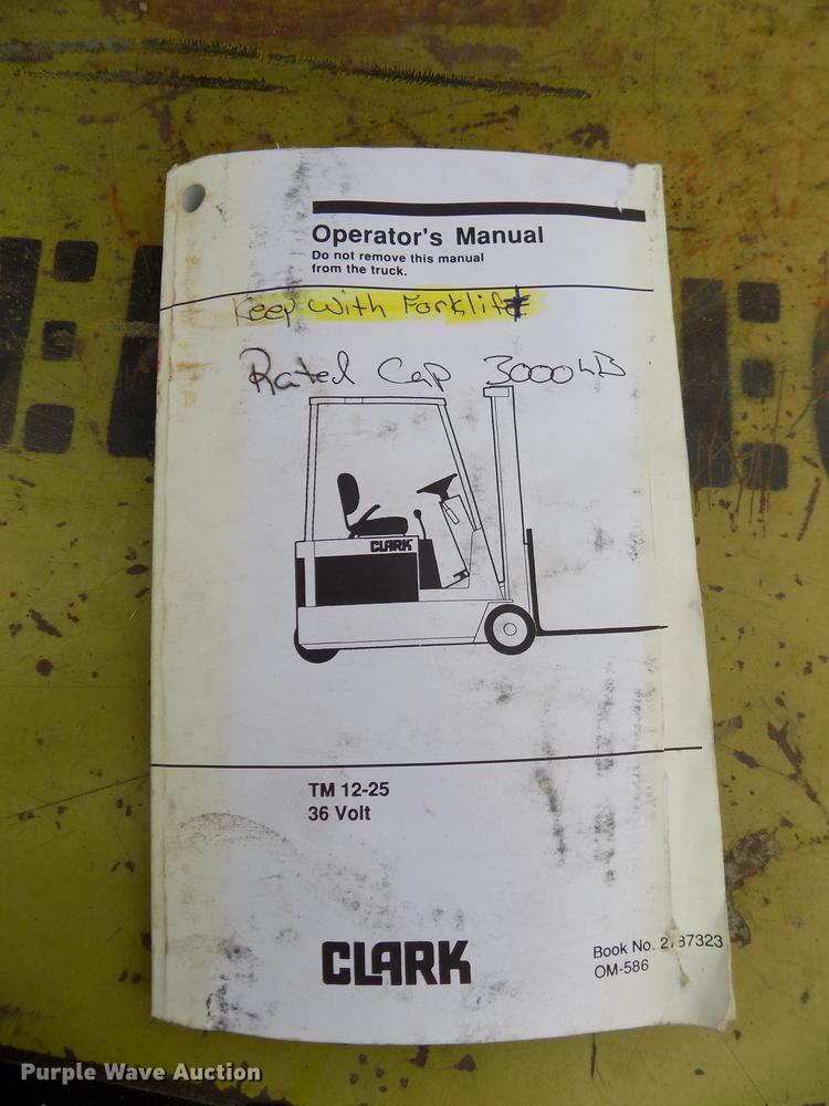 image for item DB8656 1988 Clark TM15 forklift