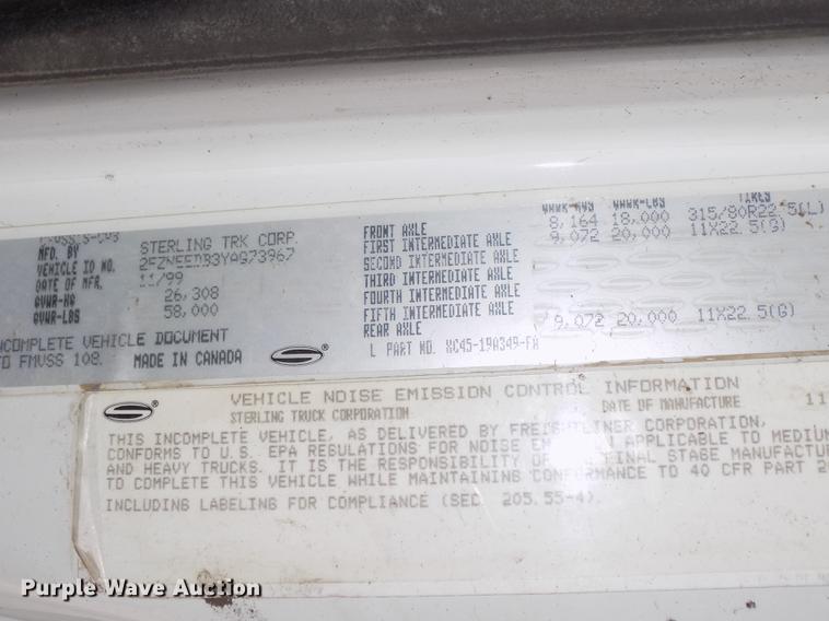 image for item DB8672 2000 Sterling dump truck