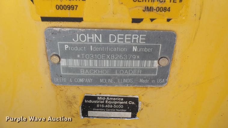 image for item DB9302 1997 John Deere 310E backhoe