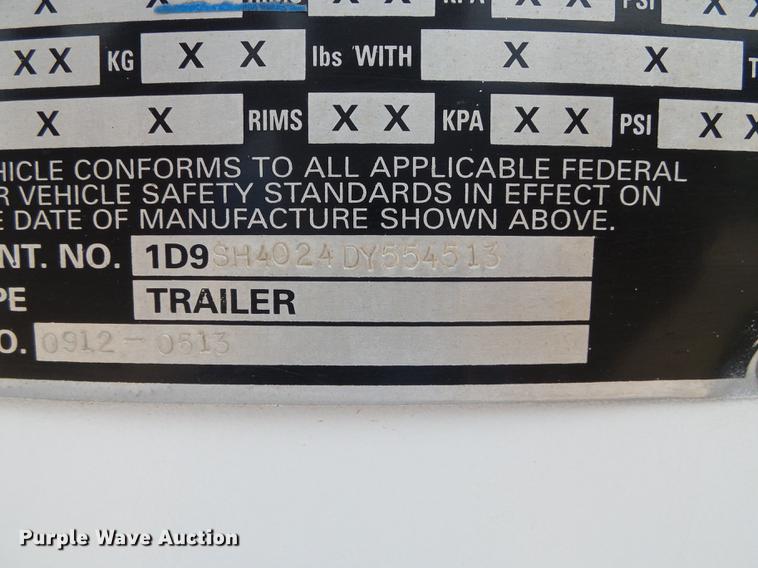 image for item DD5806 2013 Dakota bottom dump trailer