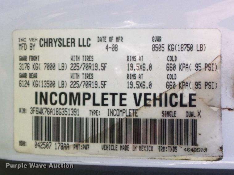 image for item DD7218 2008 Sterling Bullet bucket truck