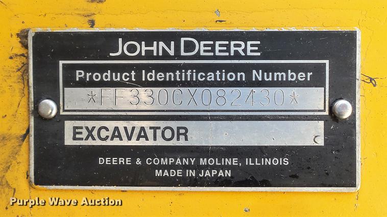 image for item DD7261 2003 John Deere 330C LC excavator