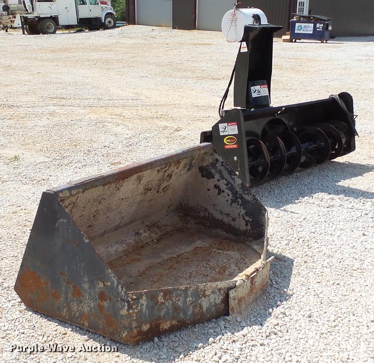 image for item DD7270 Snow blower and concrete bucket skid steer attachments