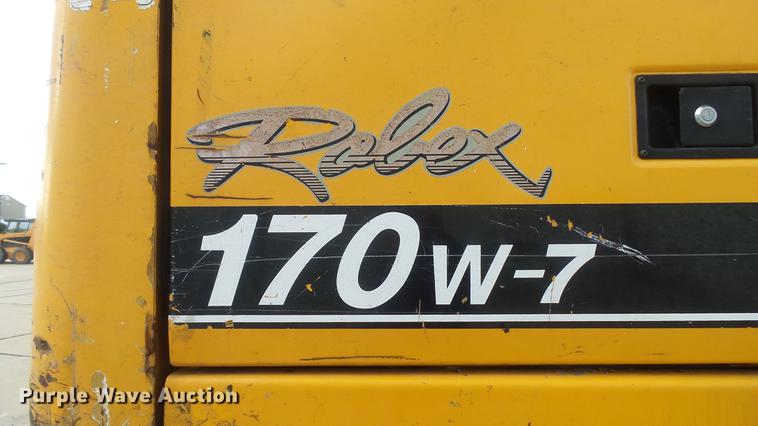 image for item DD7315 2005 Hyundai Robex 170W-7 rubber tire excavator