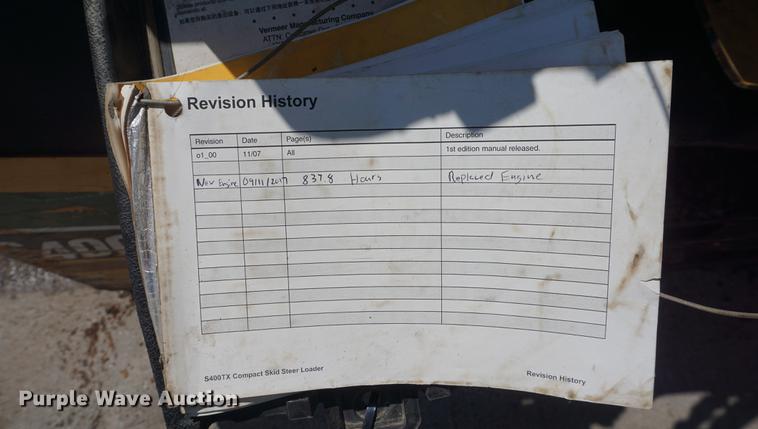 image for item DD7827 2008 Vermeer S400TX compact utility loader