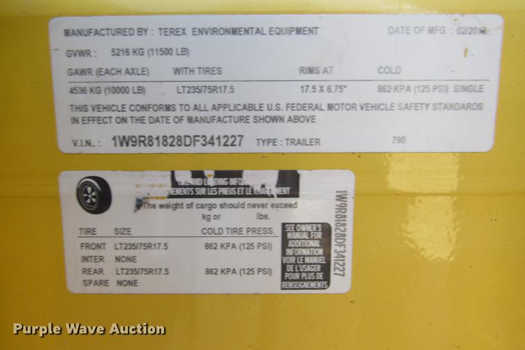 image for item DE0178 2013 Terex Trac 790 chipper