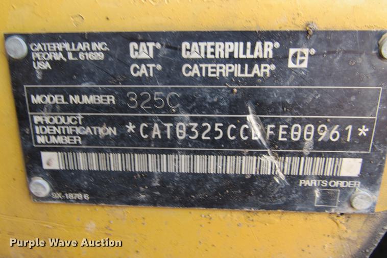image for item DE0179 2003 Caterpillar 325C L excavator