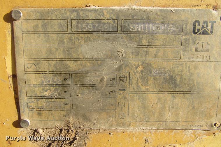 image for item DE0180 2003 Caterpillar 938G wheel loader