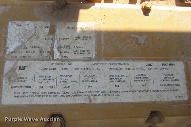image for item DE0180 2003 Caterpillar 938G wheel loader