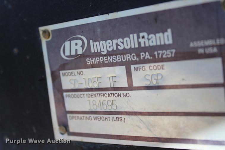 image for item DE3836 2005 Ingersoll Rand SD105F-TF single drum roller