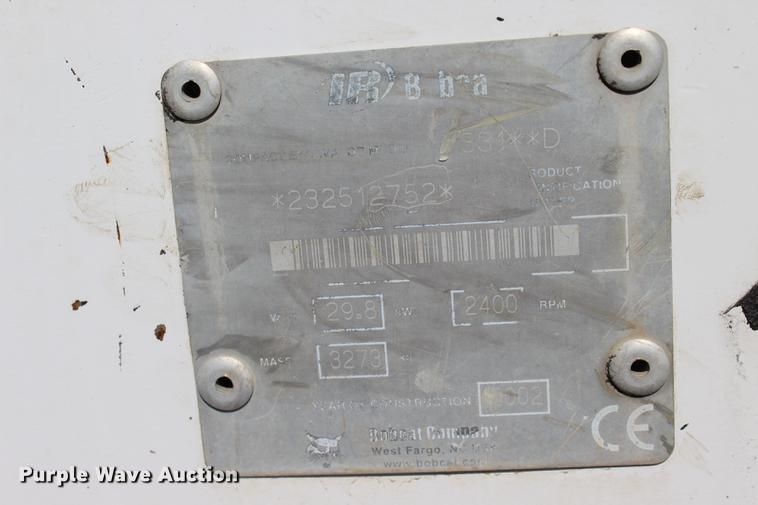 image for item DE3841 2002 Bobcat 331D mini excavator