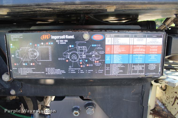 image for item DE3848 2005 Ingersoll Rand SD105DX-TF single drum roller