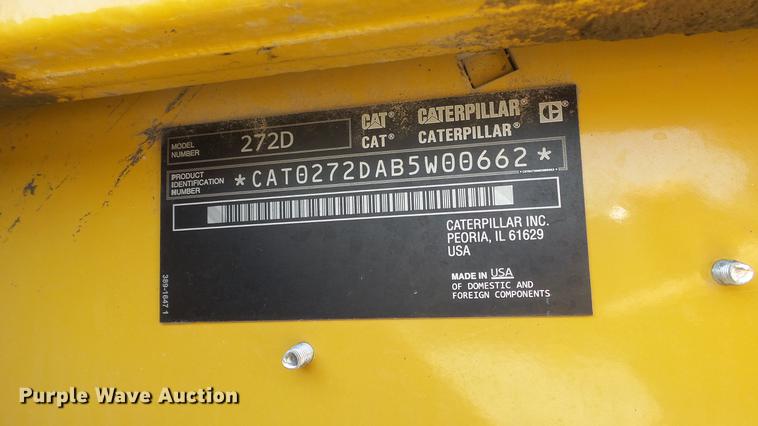 image for item DE7227 2014 Caterpillar 272D skid steer