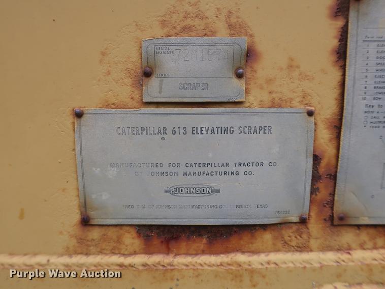 image for item DF2322 1972 Caterpillar 613 elevating scraper