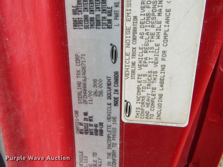 image for item DF3844 2001 Sterling Acterra M8500 dump truck