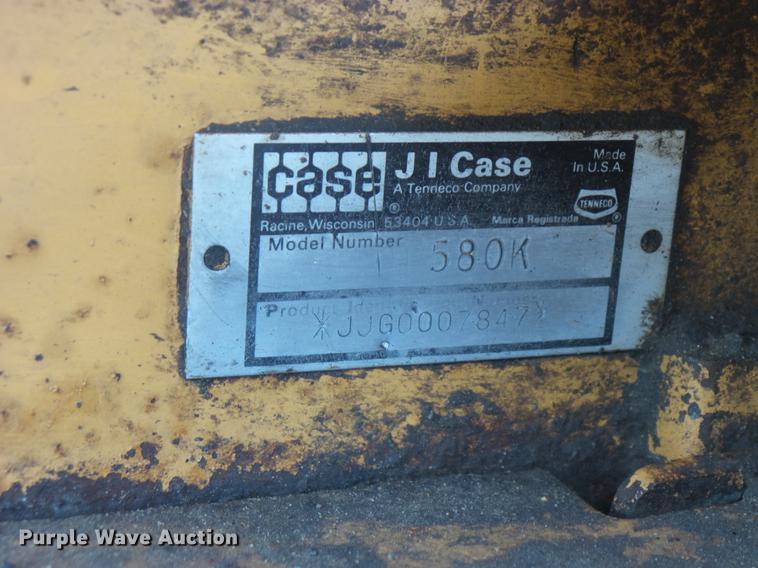 image for item DV9416 1988 Case 580K backhoe