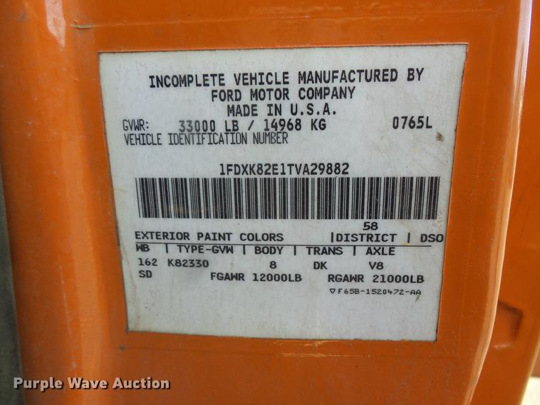 image for item DV9489 1996 Ford L8000 dump truck