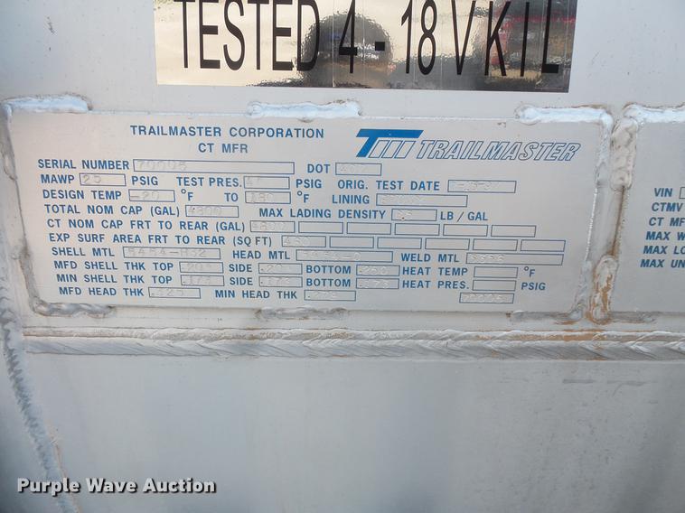 image for item DV9495 2004 Kenworth W900 tank truck